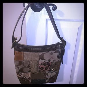 Coach Patchwork Hobo Bag, Brown/Tan
